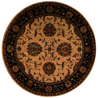 Living Treasures Rug, Dia.178cm Ivory / Black